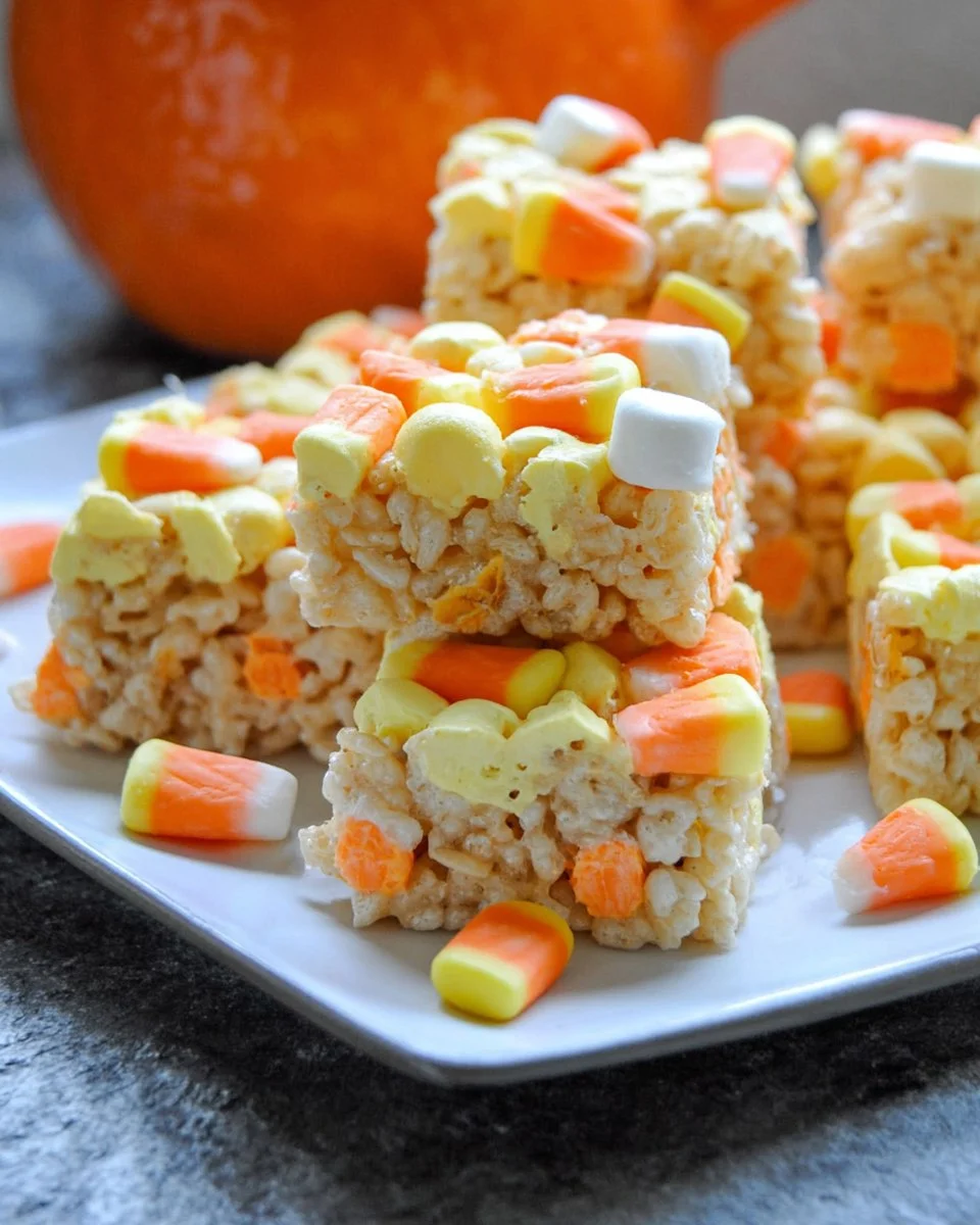 Candy Corn Marshmallow Rice Krispie Treats 31 Candy Corn Marshmallow Rice Krispie Treats