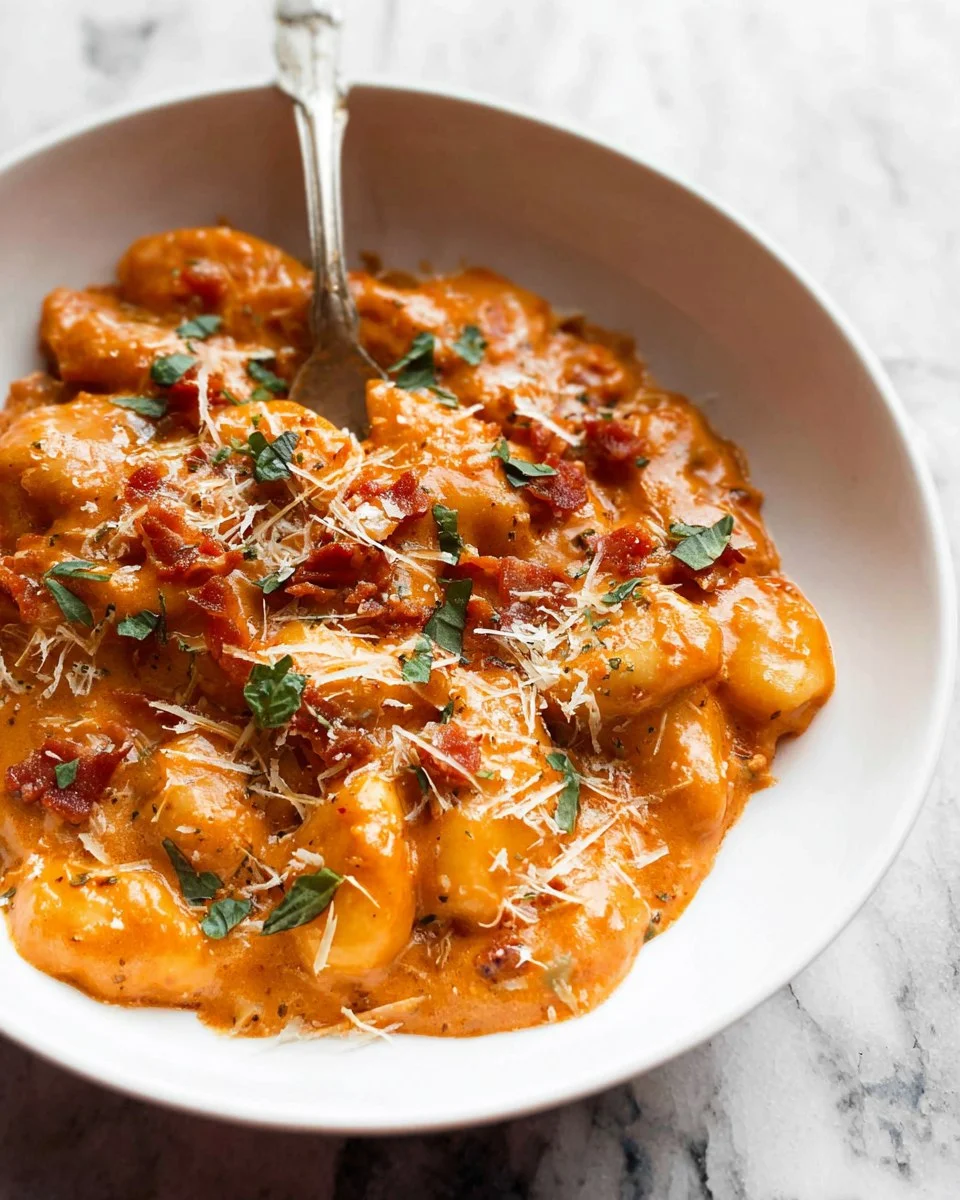 Spicy Tomato Gnocchi with Bacon