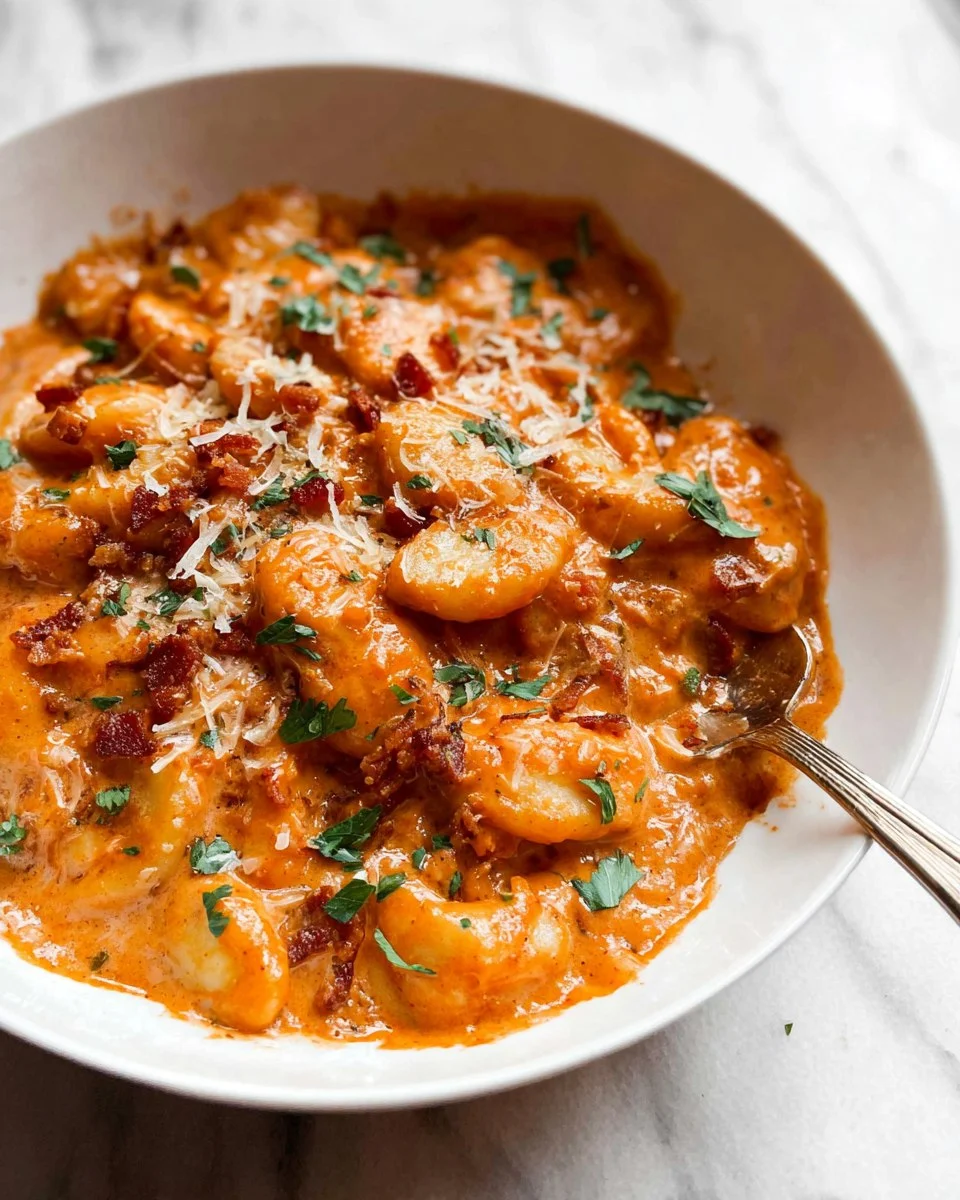 Spicy Tomato Gnocchi with Bacon